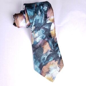 Manhattan Abstract Floral Tie Multicolor Mens Business Formal Workwear Stylecore
